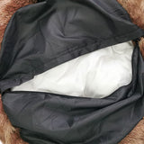 Pawfriends Dog Cat Pet Calming Bed Warm Soft Plush Round Nest Comfy Sleeping Kennel Cave AU - Top-Down View
