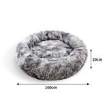 Pawfriends Pet Bed Dog Cat Calming Bed Sleeping Comfy Cave Washable Mat Extra Large 100cm - Front View