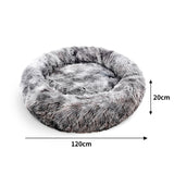 Pawfriends Pet Dog Cat Calming Bed Warm Soft Plush Sleeping Kennel Removable Washable 120cm - Front View