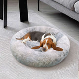 Pawfriends Pet Bed Dog Cat Large Beds Calming Warm Soft Cushion Mattress Plush Comfy 90cm - Low Angle