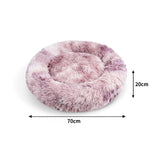 Pawfriends Dog Pet Cat Calming Bed Beds Large Mat Comfy Puppy Fluffy Donut Cushion Plush 70 - Front View