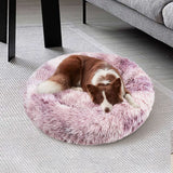 Pawfriends Dog Pet Cat Calming Bed Beds Large Mat Comfy Puppy Fluffy Donut Cushion Plush 70 - Close-Up Angle
