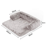 Pet Sofa Bed Dog Calming Sofa Cover Protector Cushion Plush Mat L - Front View