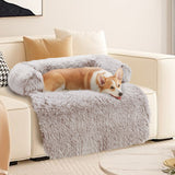 Pet Sofa Bed Dog Calming Sofa Cover Protector Cushion Plush Mat L - Rear View