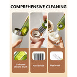 Cleanix Multi-purpose Cup Cleaning Brush Three-in-one Gap Cup Brush Cleaning Tool - Front View