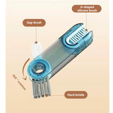 Cleanix Multi-purpose Cup Cleaning Brush Three-in-one Gap Cup Brush Cleaning Tool - Top-Down View