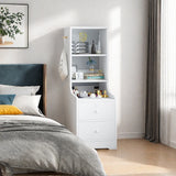 2x Bedside table set with drawers, slim tall cabinet, multifunctional design - Extra Image