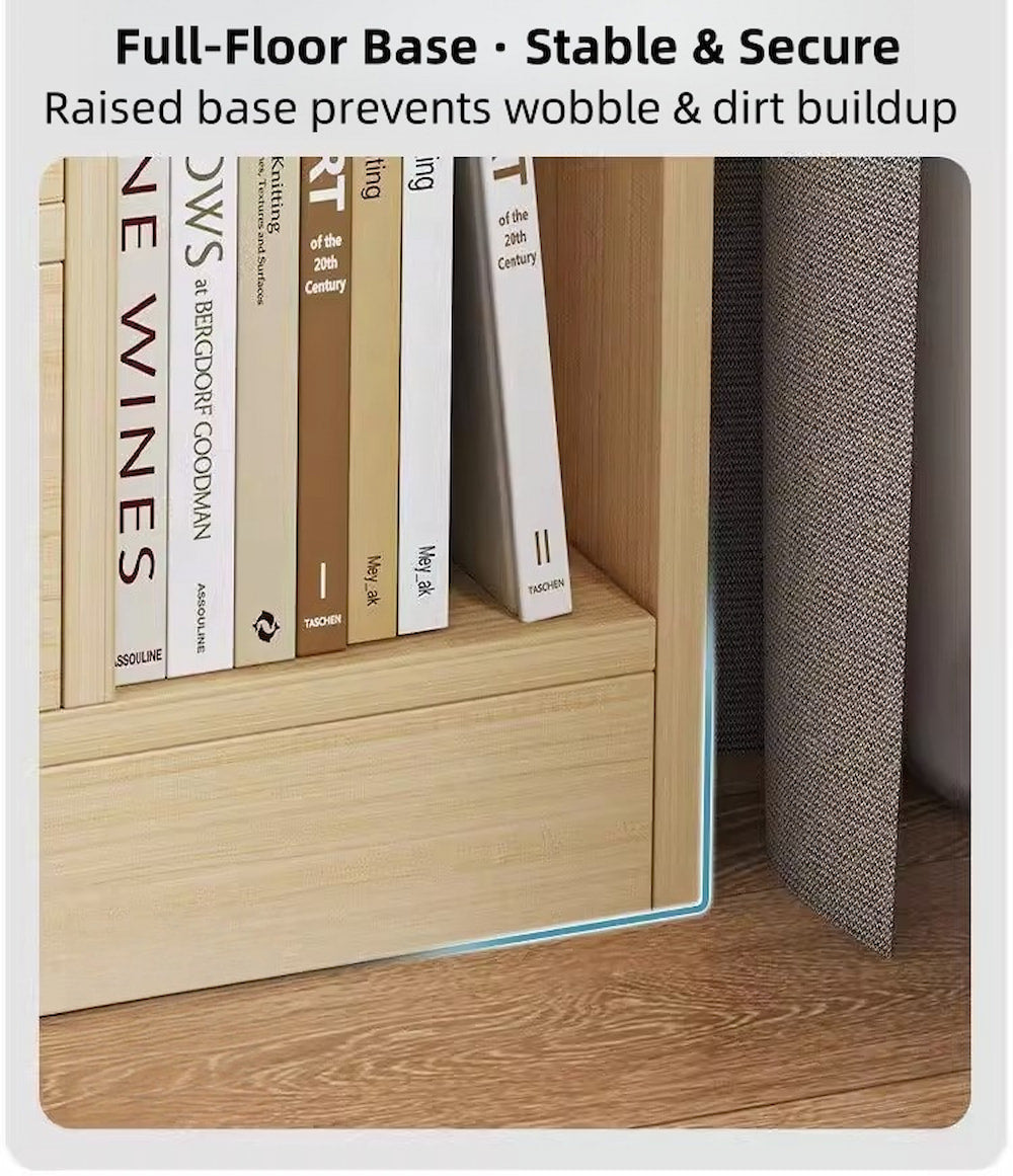 2x Bedside table pair with drawers, eco-friendly, modern design, curved sides