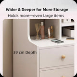 2x bedside table pair lockable drawer curved sides modern design bedroom - 45-Degree Angle