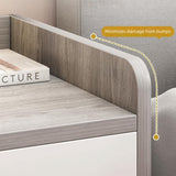2x Bedside table set with drawers, minimalist design, white finish, modern style - Top-Down View