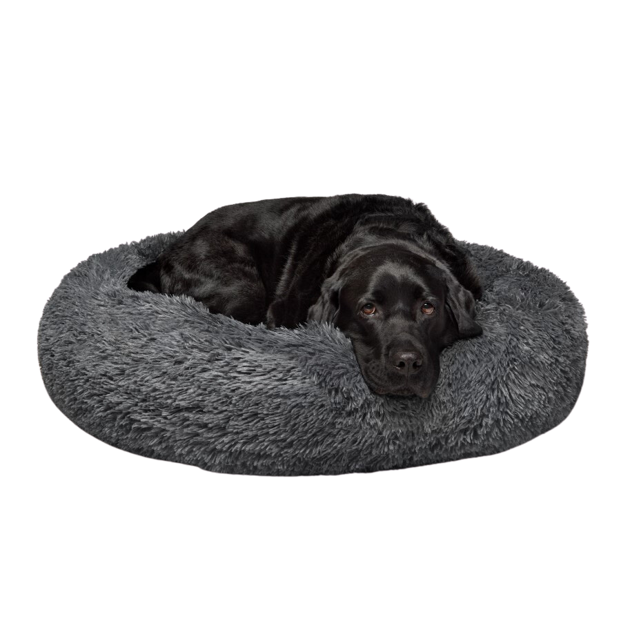 Fur King Aussie Calming Dog Bed - Large -Grey- 100 cm