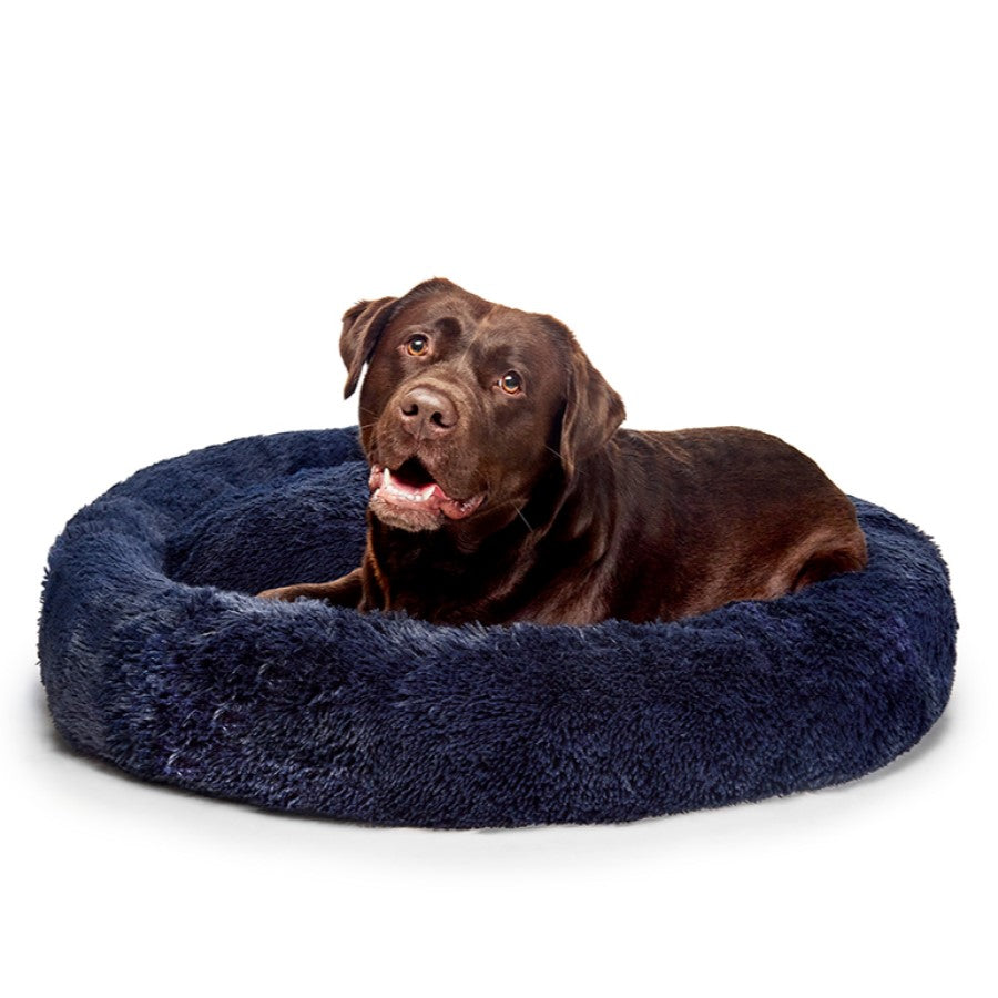 Fur King Aussie Calming Dog Bed  - Blue - 100 CM - Large