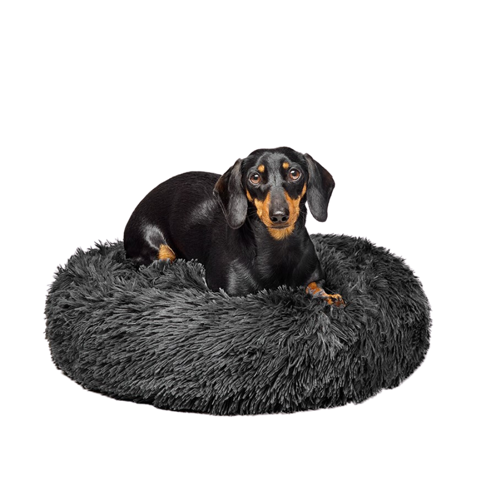 Fur King Aussie Calming Dog Bed  - Grey - 60 CM - Small