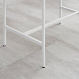 Lucia Slender Fluted Bedside Table in White - 45-Degree Angle