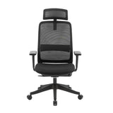 Carlie High Back Molded Foam Seat Ergonomic Office Chair In Black - Front View