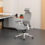 Carlie High Back Molded Foam Seat Ergonomic Office Chair In Grey - 45-Degree Angle