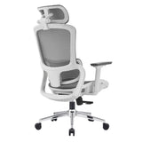 Elena High Back Full Mesh Ergonomic Office Chair In Grey - Side View