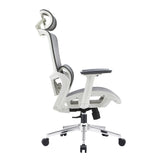 Elena High Back Full Mesh Ergonomic Office Chair In Grey - Top-Down View