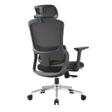 Elena High Back Fabric Seat Ergonomic Office Chair In Black - Top-Down View