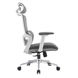 Elena High Back Fabric Seat Ergonomic Office Chair In Grey - Top-Down View