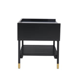 ALCONA Night Stand In Matte Black - Top-Down View