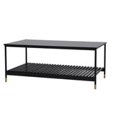 ALCONA Coffee Table In Matte Black - Top-Down View
