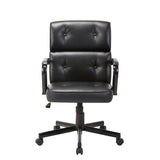 Beverly Home Office Chair In Black PU - Front View