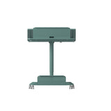 Mobile Home Office Sit and Stand Desk With Tilting Desktop - Side View