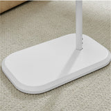 DEANNA Side Table in White and Light Oak - Top-Down View