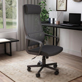 JAIR High Back Office Task Chair In Black - 45-Degree Angle