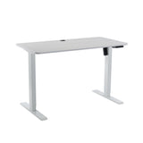 1.2m Sit And Stand Desk In White - Front View