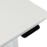 1.2m Sit And Stand Desk In White - Top-Down View
