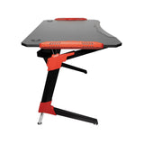 Unigamer RGB Gaming Desk in Red - Side View