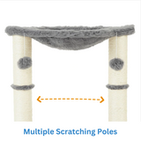 Petwiz 52cm Faux Fur Cat Tree - Side View
