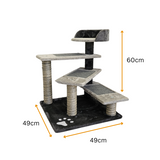 Petwiz Multi Level PawPal Scratching Post Cat Tree - Close-Up Angle
