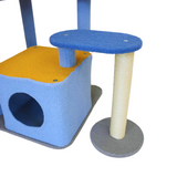 Petwiz KityKat Playland Cat Tree Scratching Post Pole - Top-Down View