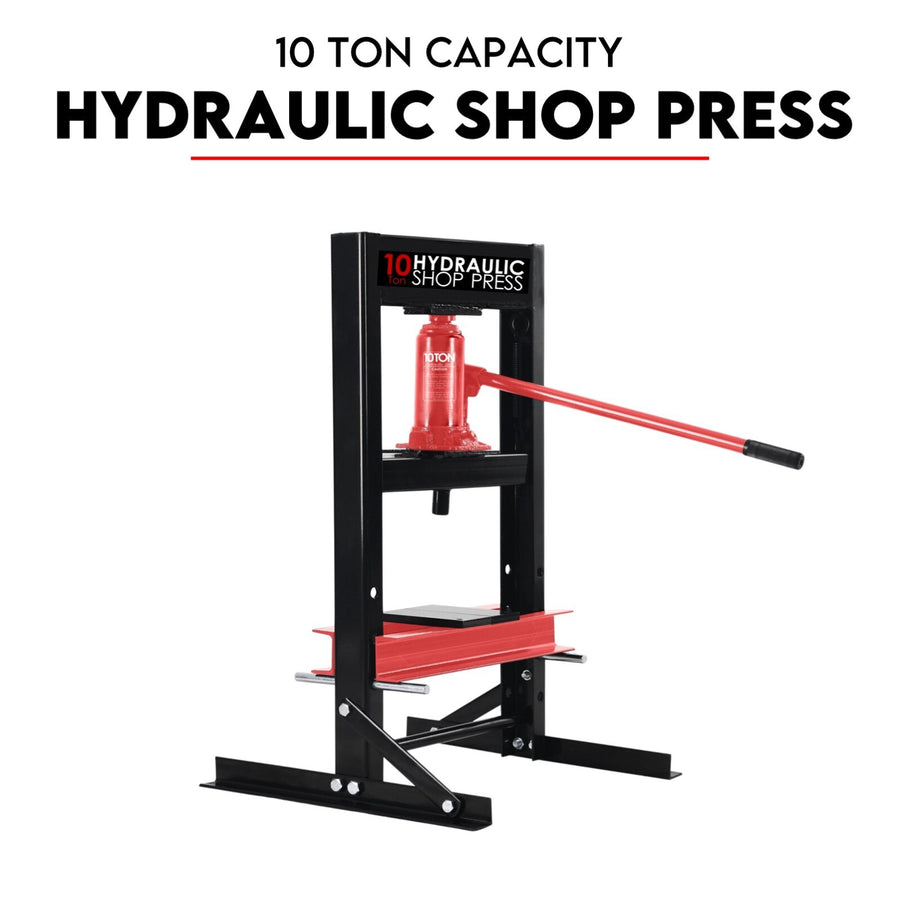 10 Ton Hydraulic Shop Press Workshop Jack Bending Stand H-Frame Tool Stand