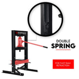10 Ton Hydraulic Shop Press Workshop Jack Bending Stand H-Frame Tool Stand - Close-Up Angle