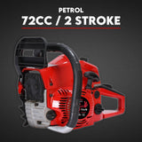 Commercial Petrol Chainsaw 24 Bar Chain Saw Tree Pruning Top Handle