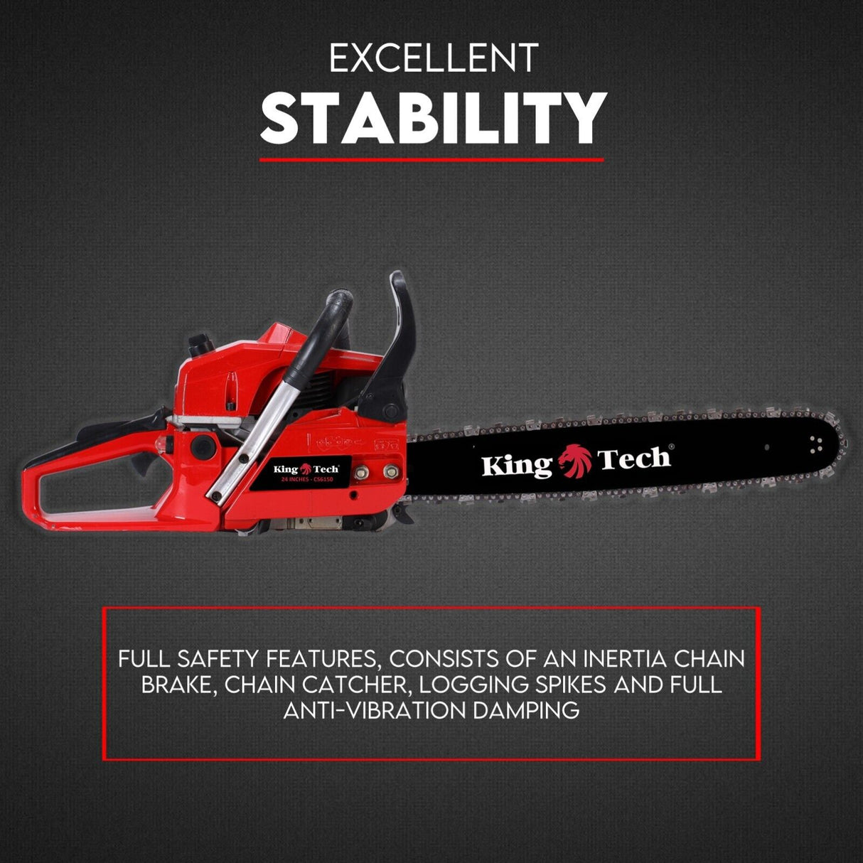 Commercial Petrol Chainsaw 24 Bar Chain Saw Tree Pruning Top Handle