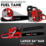 Commercial Petrol Chainsaw 24 Bar Chain Saw Tree Pruning Top Handle - 45-Degree Angle