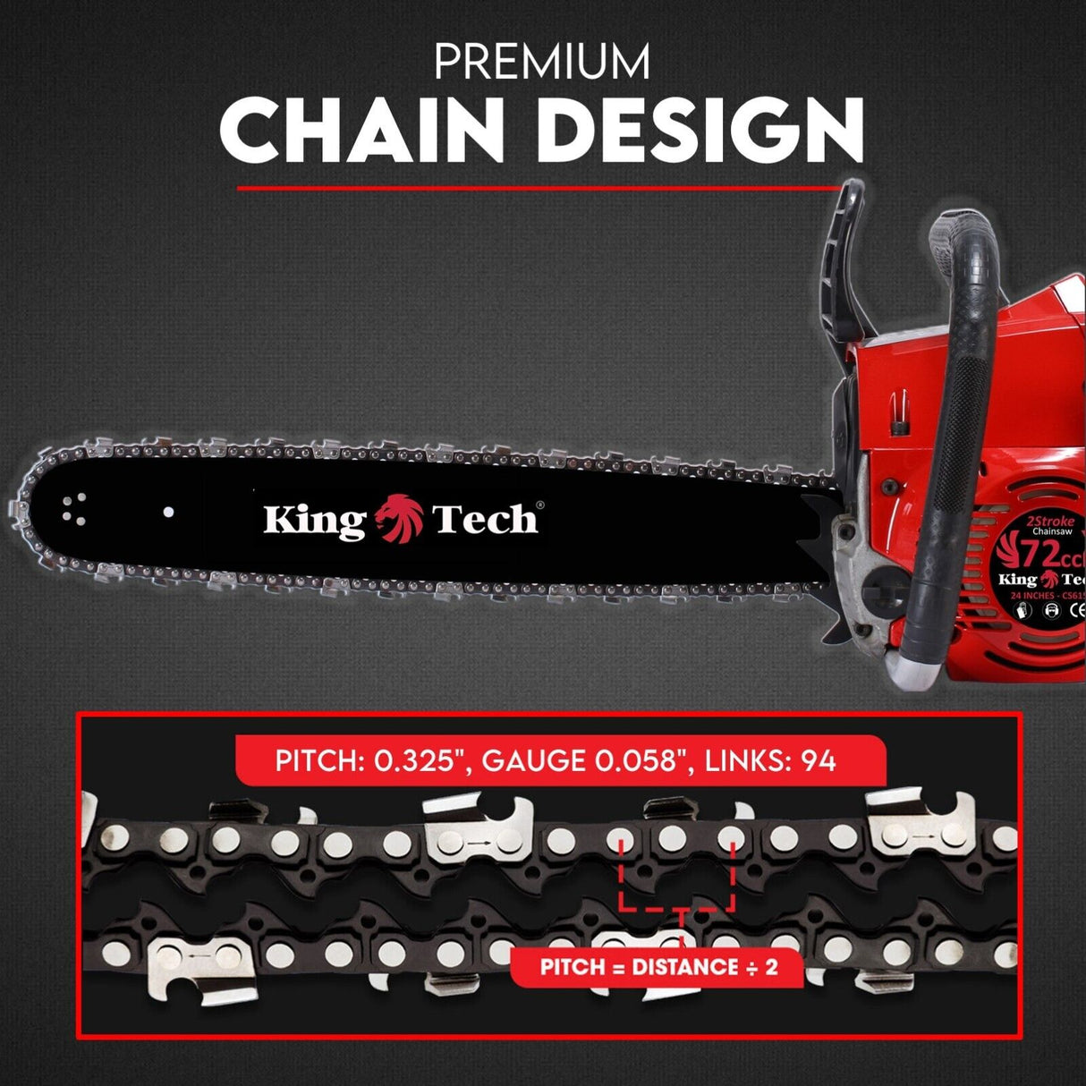 Commercial Petrol Chainsaw 24 Bar Chain Saw Tree Pruning Top Handle