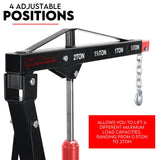 2 Ton Hydraulic Engine Crane Folding Hoist Stand Mobile Lifter Workshop Lift - 45-Degree Angle