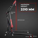 2 Ton Hydraulic Engine Crane Folding Hoist Stand Mobile Lifter Workshop Lift