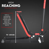 2 Ton Low Profile Trolley Jack Hydraulic Floor Car Lifter Dual Pump 70-620MM