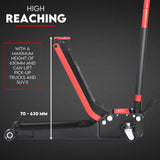 2 Ton Low Profile Trolley Jack Hydraulic Floor Car Lifter Dual Pump 70-610MM - Front View