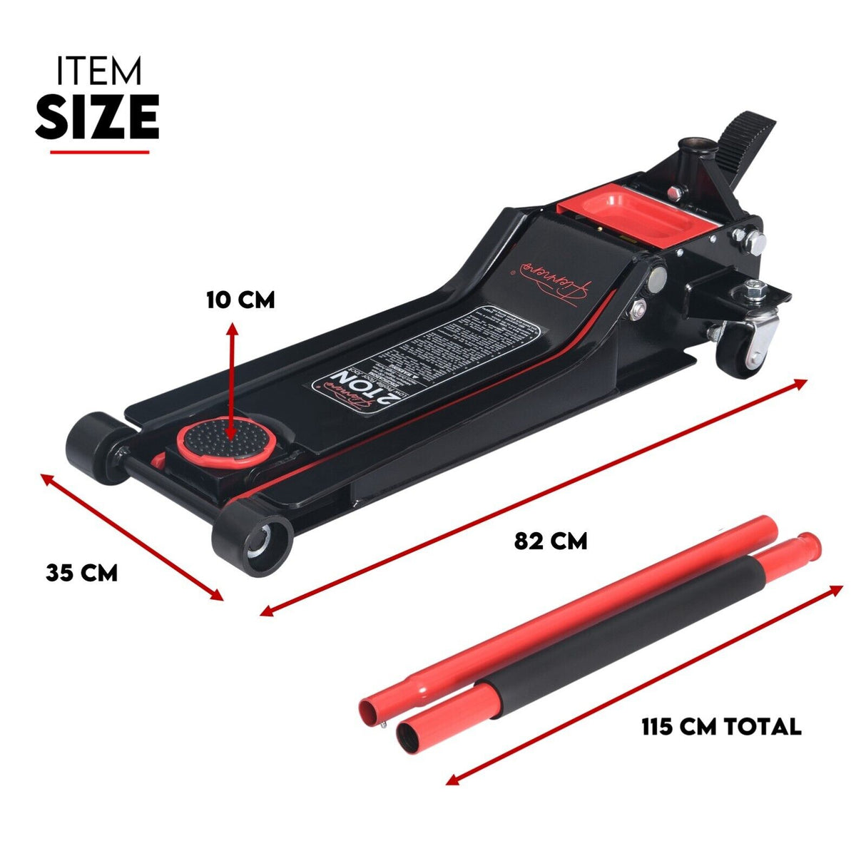 2 Ton Low Profile Trolley Jack Hydraulic Floor Car Lifter Dual Pump 70-620MM