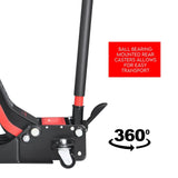 2 Ton Low Profile Trolley Jack Hydraulic Floor Car Lifter Dual Pump 70-610MM - 45-Degree Angle