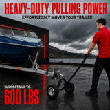 600lbs Trailer Dolly with 48mm Ball Solid Tires Portable Tow Dolly Wheel Tow - Front View