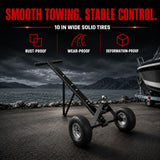 600lbs Trailer Dolly with 48mm Ball Solid Tires Portable Tow Dolly Wheel Tow - Side View